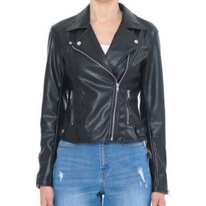 Faux Black Leather Jacket